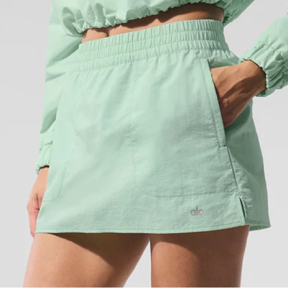 Alo Yoga Alumni Tennis Skirt Spearmint XS